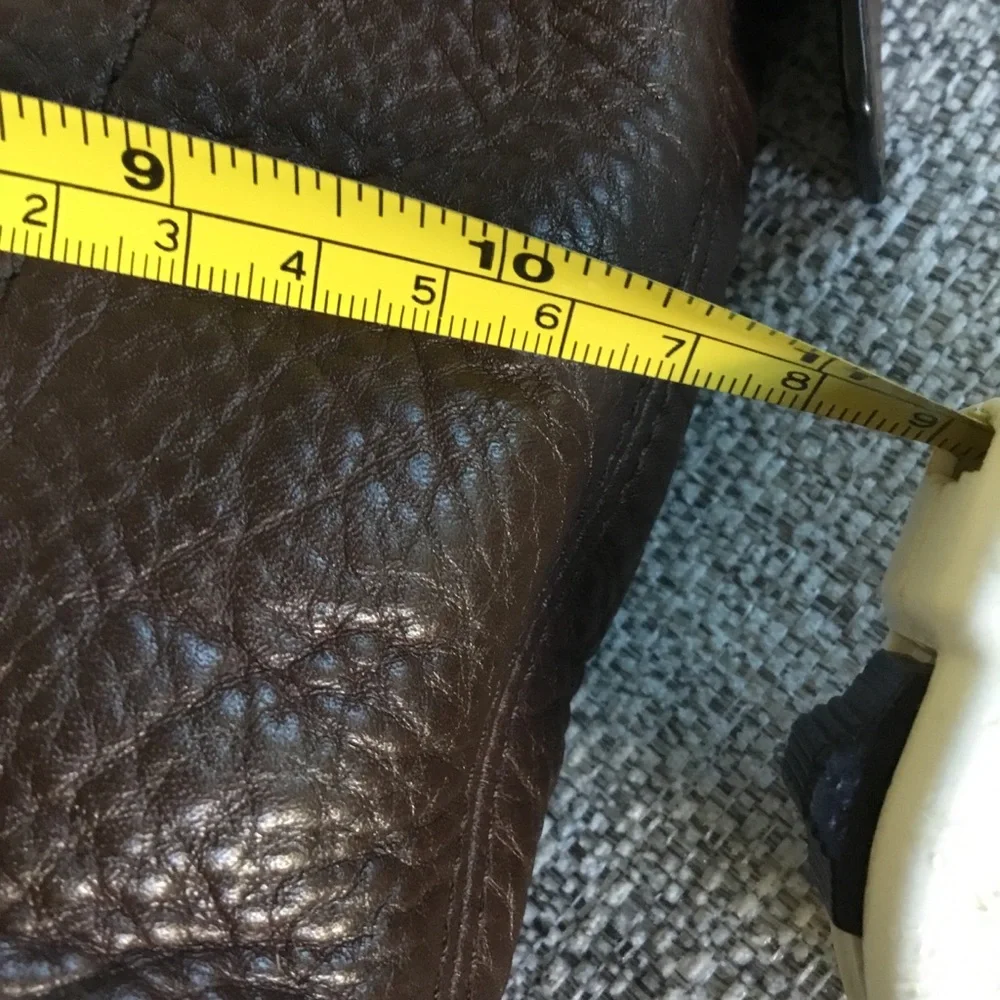 Coach Dark Brown Pebbled Leather Messenger Bag